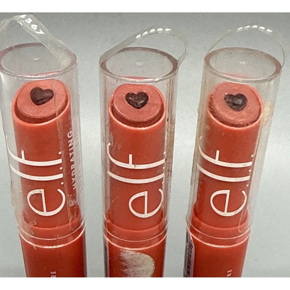 3x elf Hydrating Core Lip Shine in Giddy, e.l.f. Tinted Lip Balm Lot of 3 Unseal